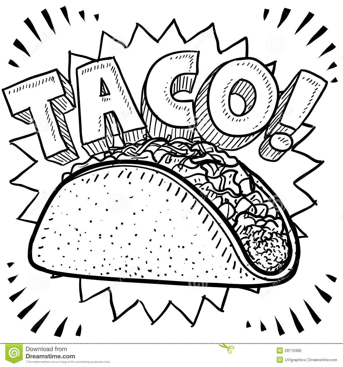Tacos clipart drawn. Gallery for taco clip