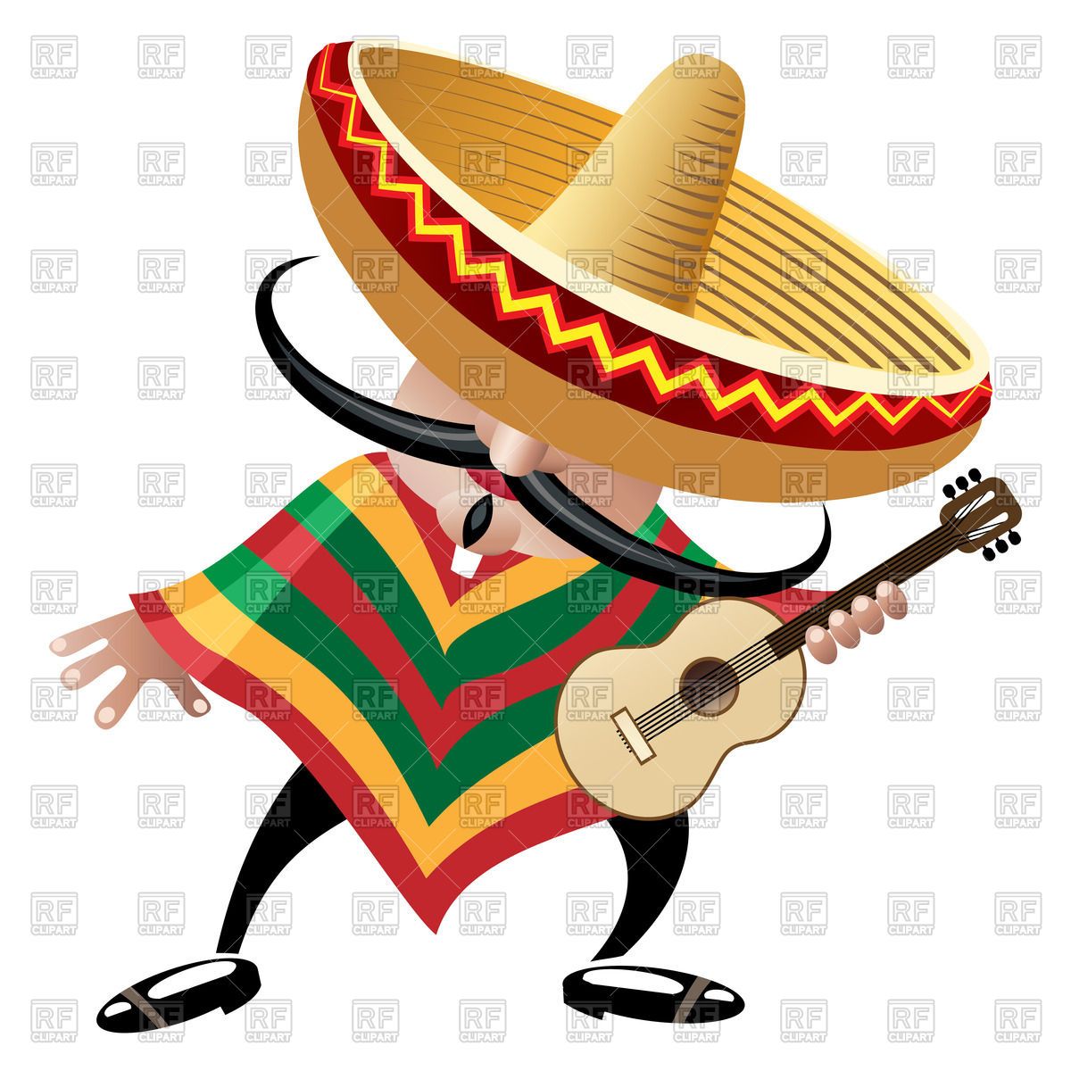 Mexican sombrero clip art. Clipart guitar guitar mexico