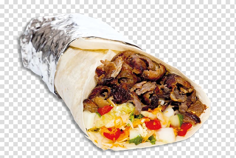 Shawarma gyro wrap middle. Burrito clipart kabab