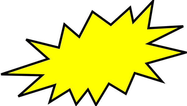 Yellow clip art at. Burst clipart