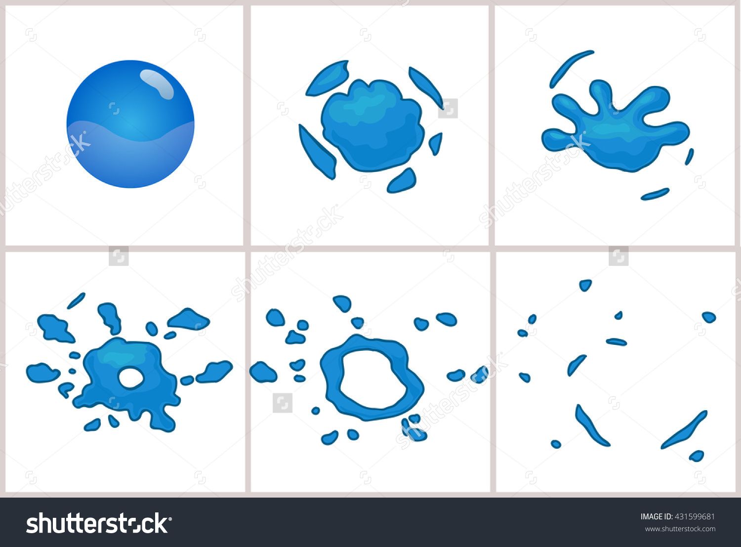 Bubble pop animation incep. Burst clipart animated