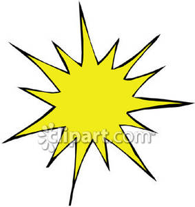 Burst clipart cartoon. A bright yellow star
