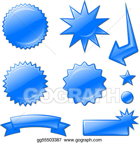 Vector stock blue designs. Burst clipart design star