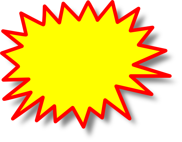 explosion clipart orange starburst