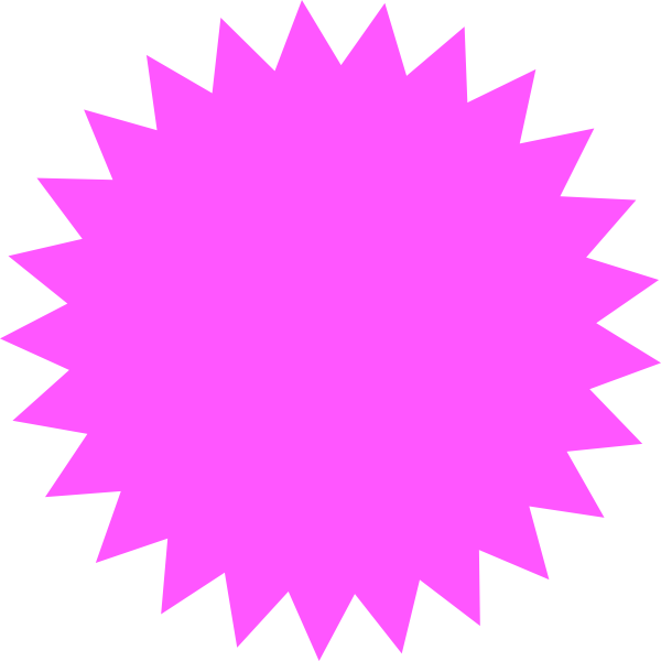 burst clipart pink starburst