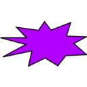 Burst clipart purple. Comic explosion abstract i