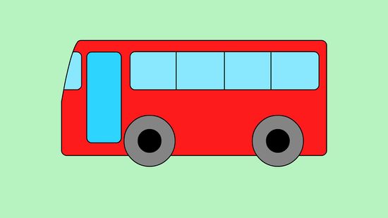 clipart bus shape