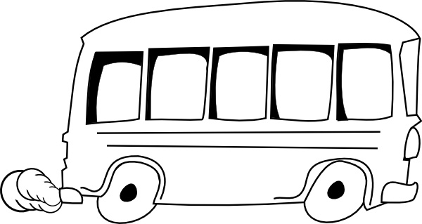 bus clipart line art