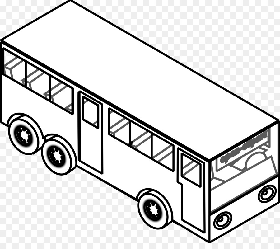 bus clipart line art