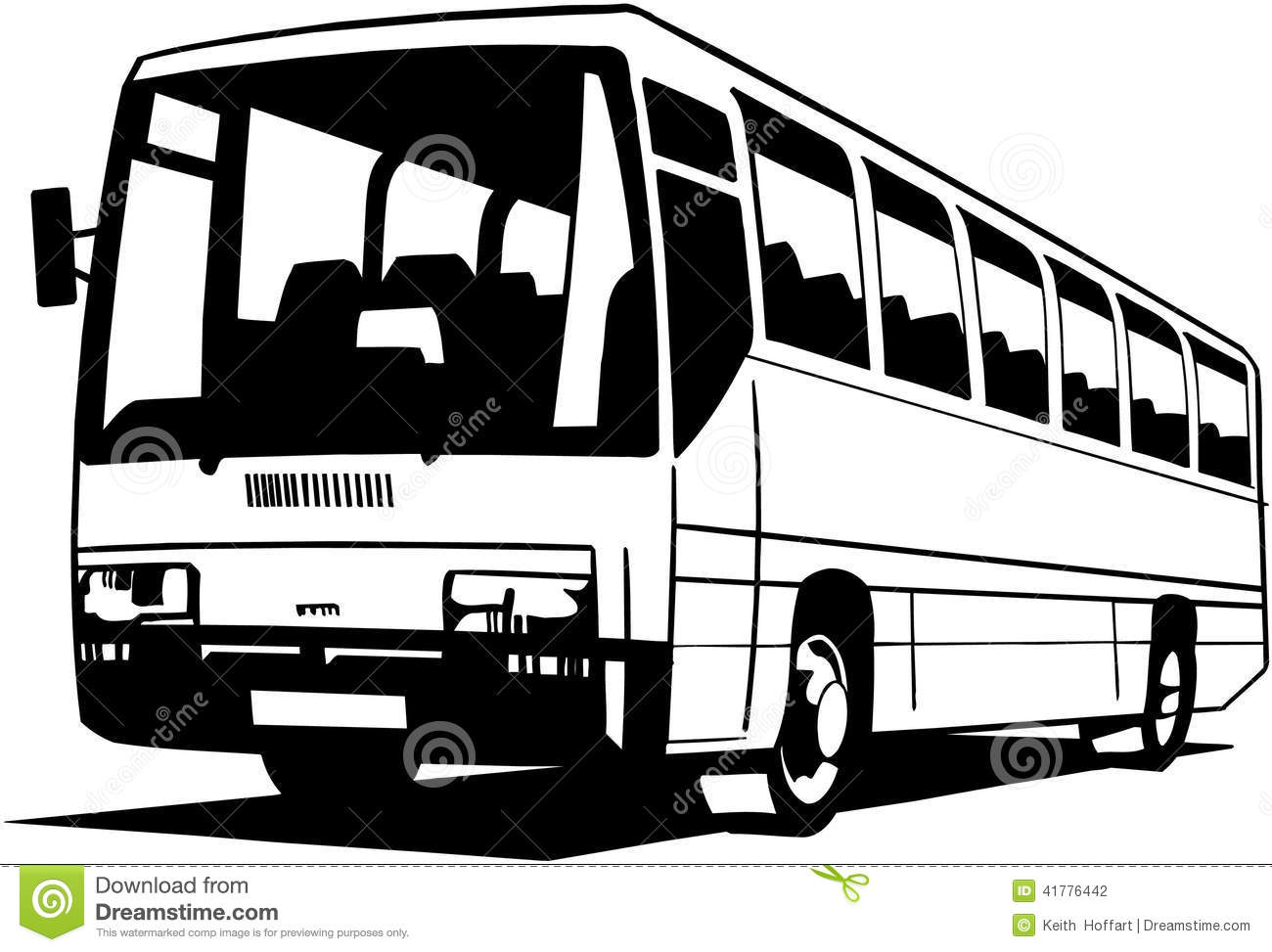 City black and white. Bus clipart logo