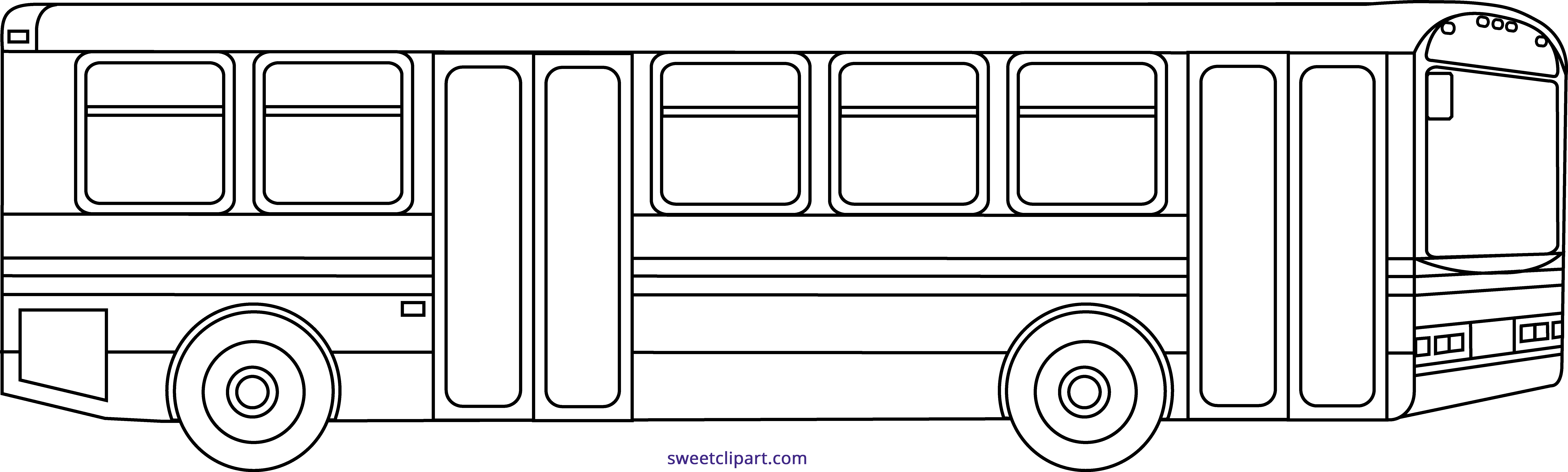 Bus clipart outline Bus outline Transparent FREE for download on