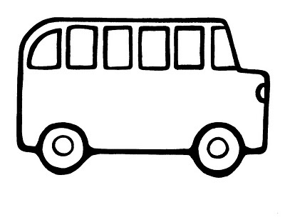 clipart bus outline