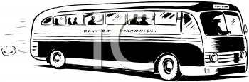 bus clipart retro