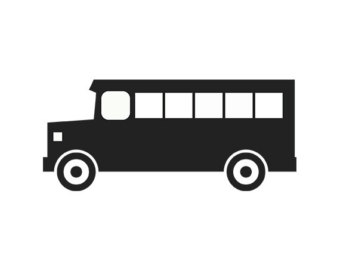 bus clipart silhouette