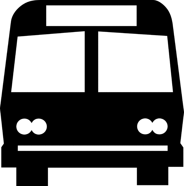 clipart bus silhouette