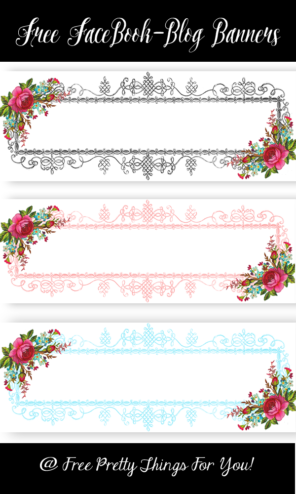 Bush clipart banner. Banners free floral facebook