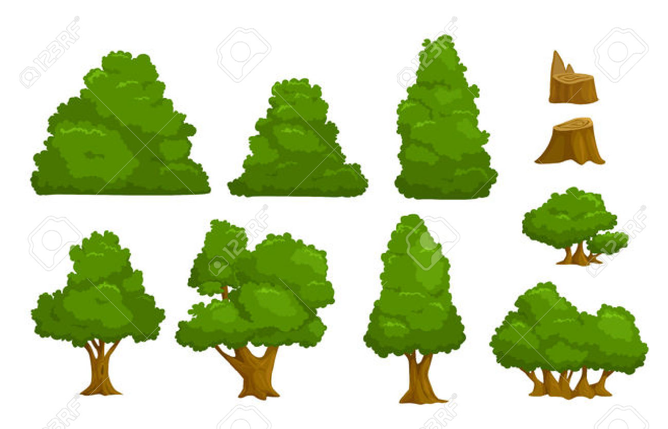 bushes clipart vector