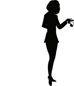 Businesswoman clipart black and white. Silhouette business at getdrawings