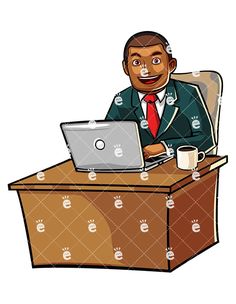 Standing angrily behind his. Businessman clipart cartoon