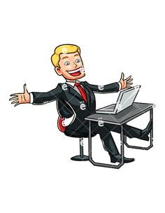 Businessman clipart confident. A feeling victorious friendlystock