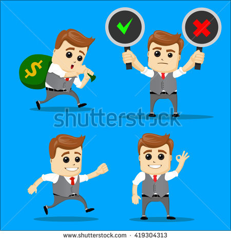Businessman clipart cute. People running back collection