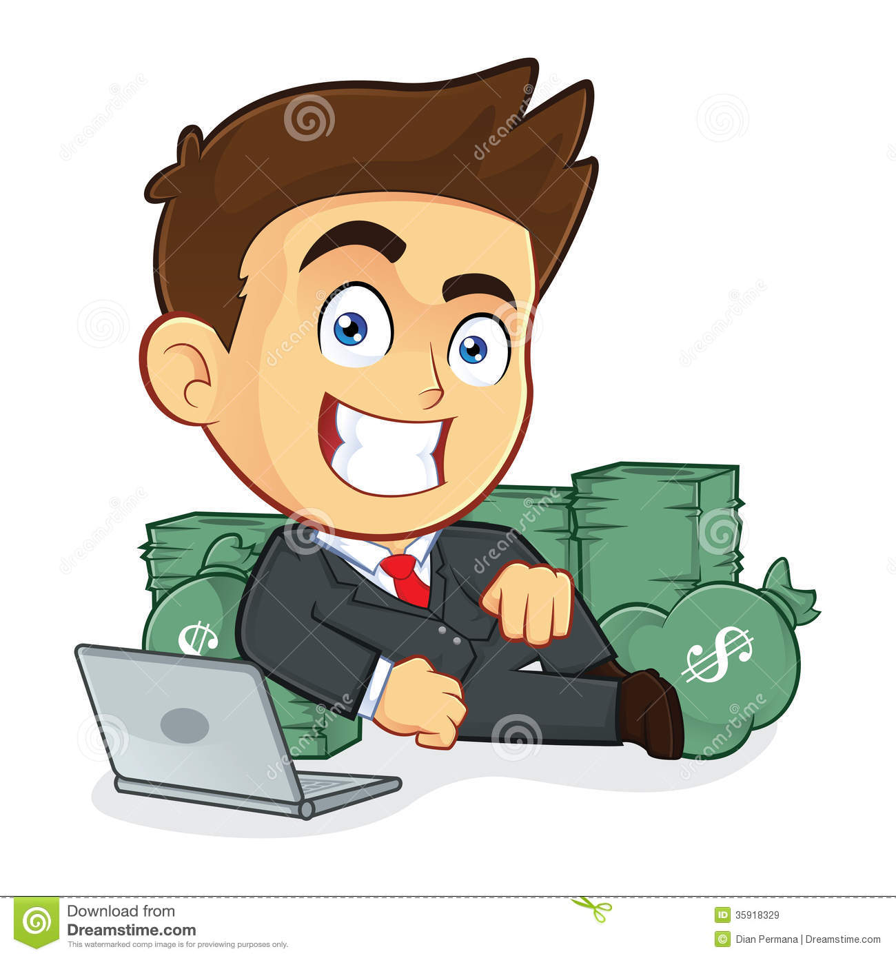  collection of rich. Businessman clipart cute