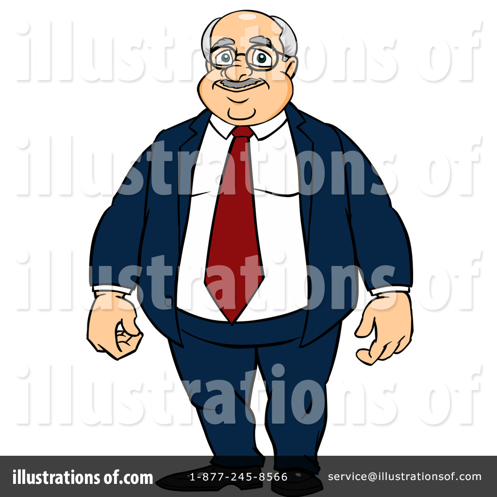 Fat clipart businessman. Illustration by cartoon solutions
