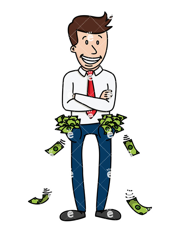 Businessman clipart money.  collection of rich
