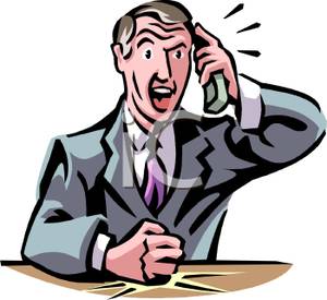 businessman clipart phone