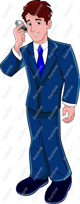 businessman clipart phone