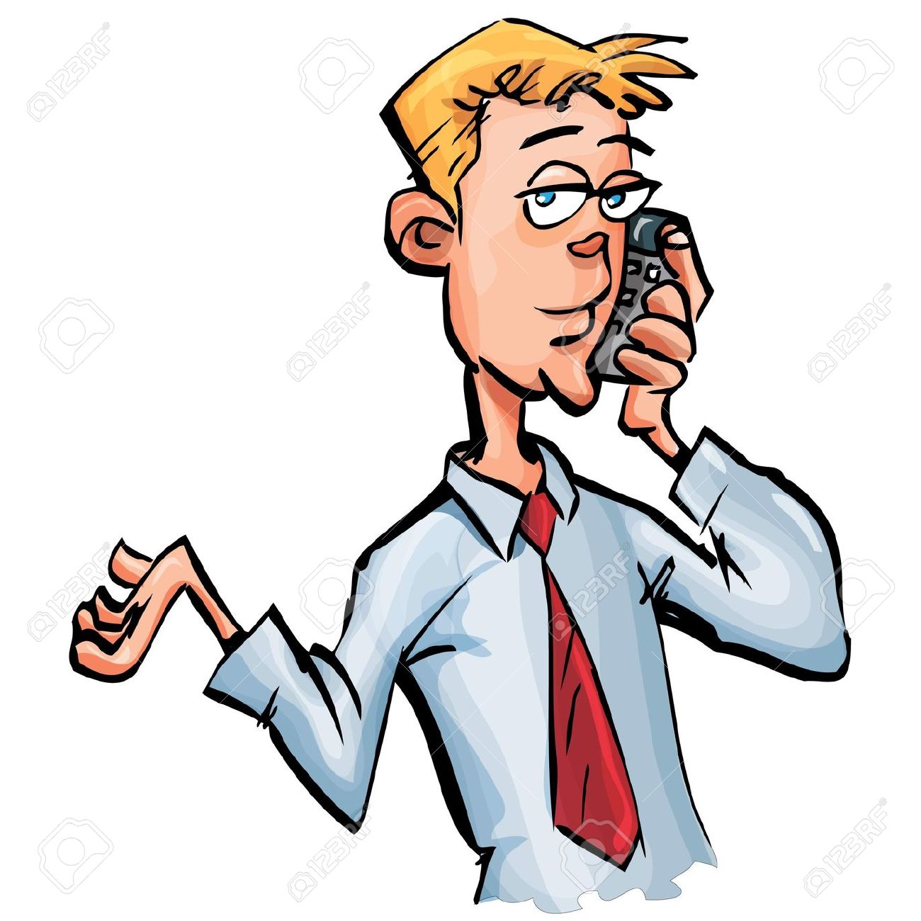 businessman clipart phone