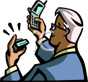 Clip art image a. Businessman clipart phone