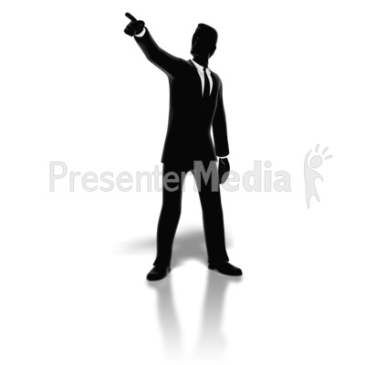 Businessman clipart presentation. Pointing silhouette great for