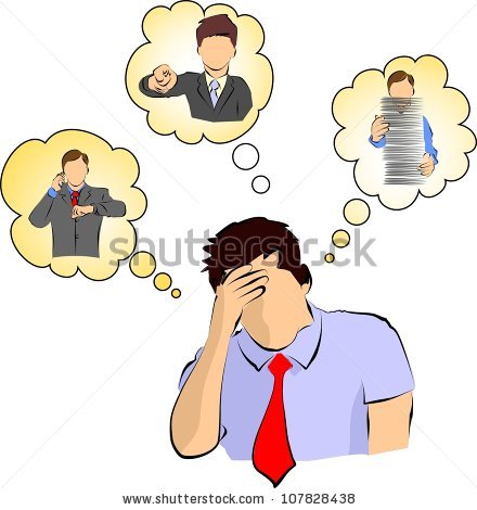 businessman clipart stressed