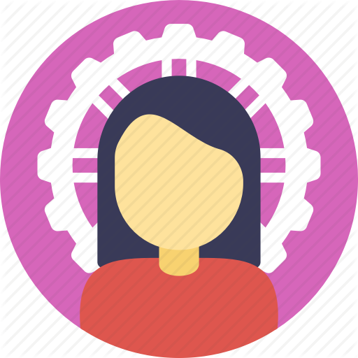 Businesswoman clipart business management. Industrialist project technical gear