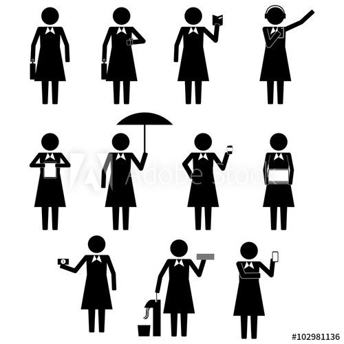 businesswoman clipart stick figure