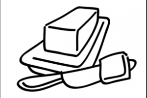 butter clipart black and white