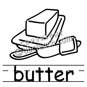 butter clipart cute
