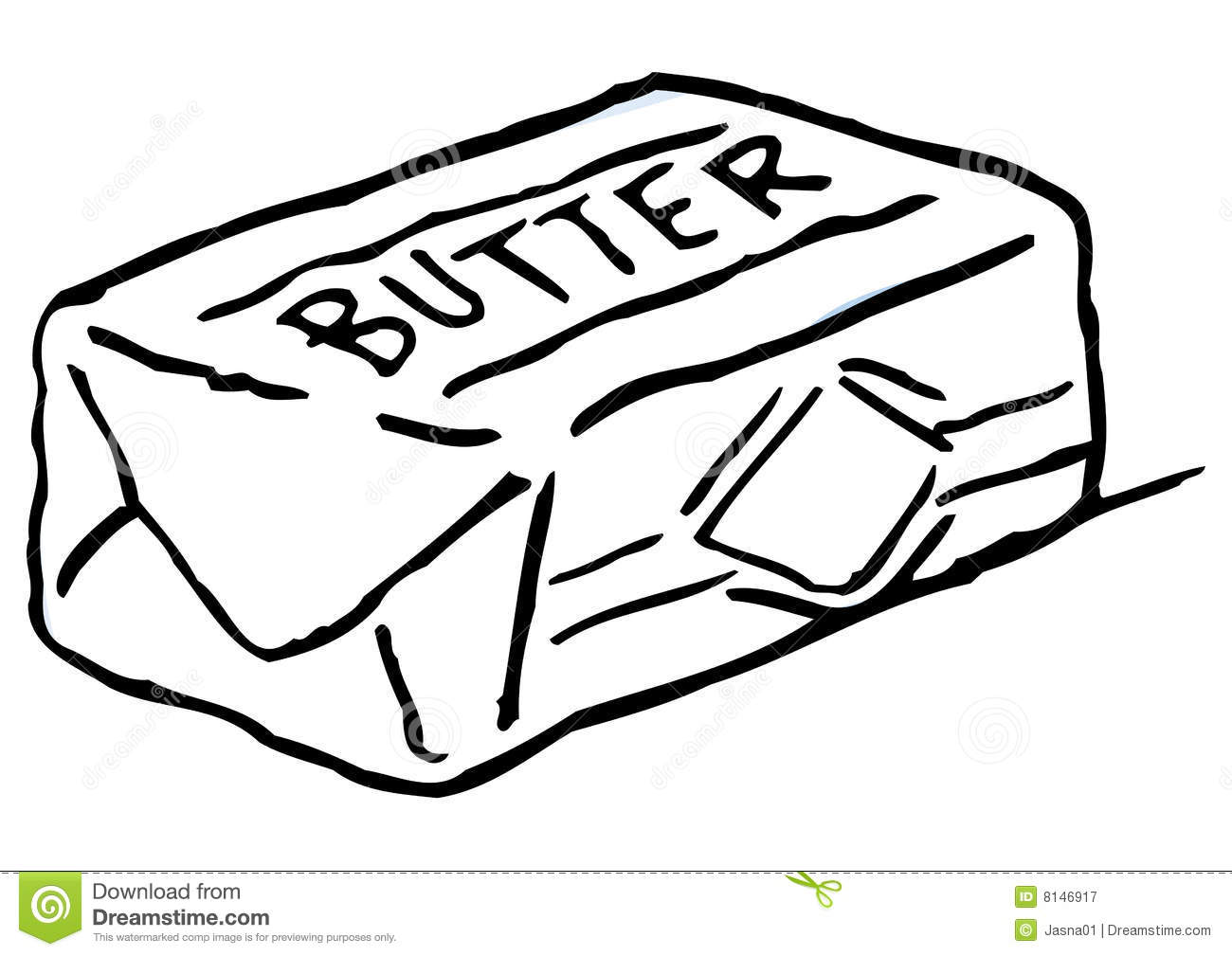 butter clipart outline