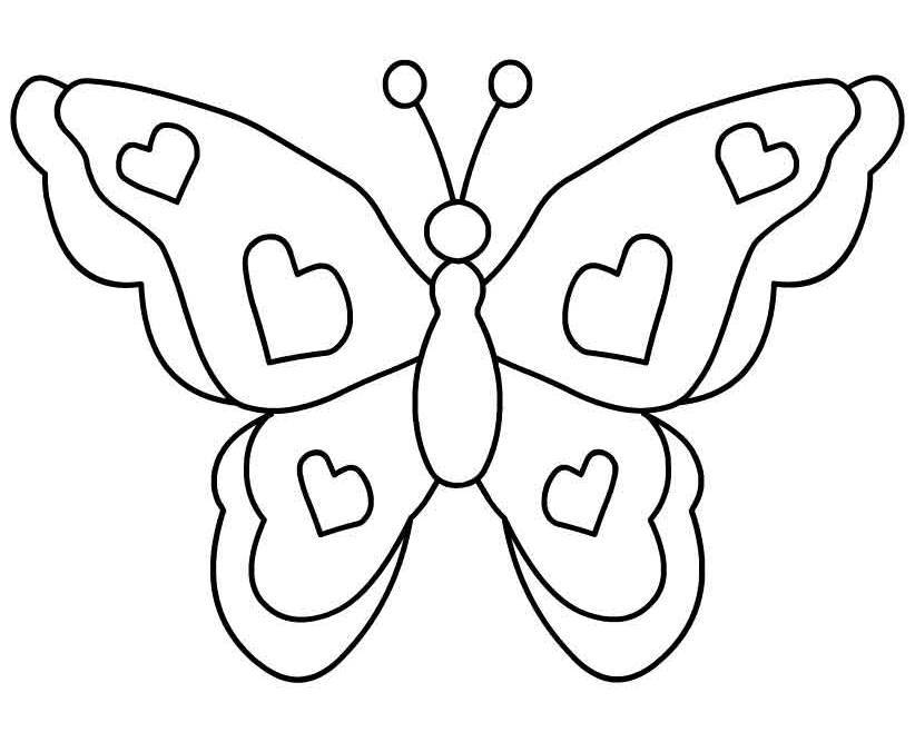 butterfly clipart black and white