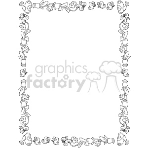 Butterflies clipart boarder. Black and white gardening