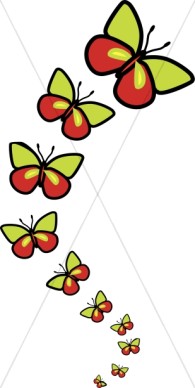 butterflies clipart borderline