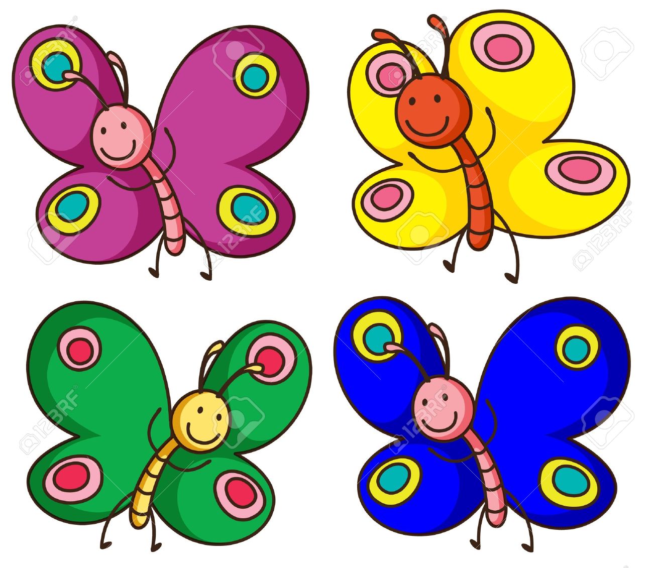Free butterfly cliparts download. Butterflies clipart cartoon