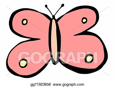 Stock illustration gg gograph. Butterfly clipart doodle