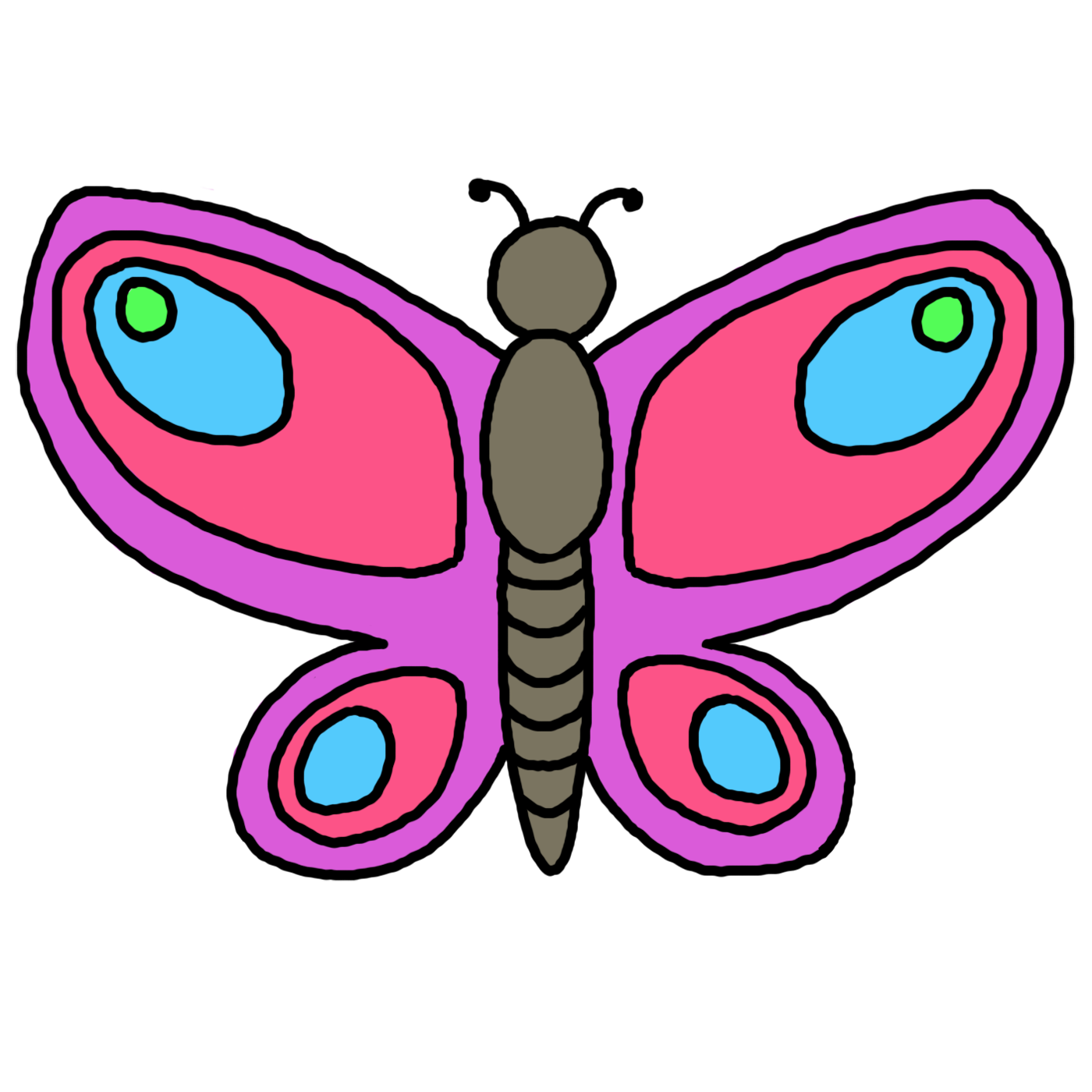 Butterfly clipart easy. How to draw a