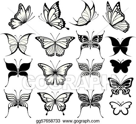 Butterfly clipart vector. Eps stock illustration