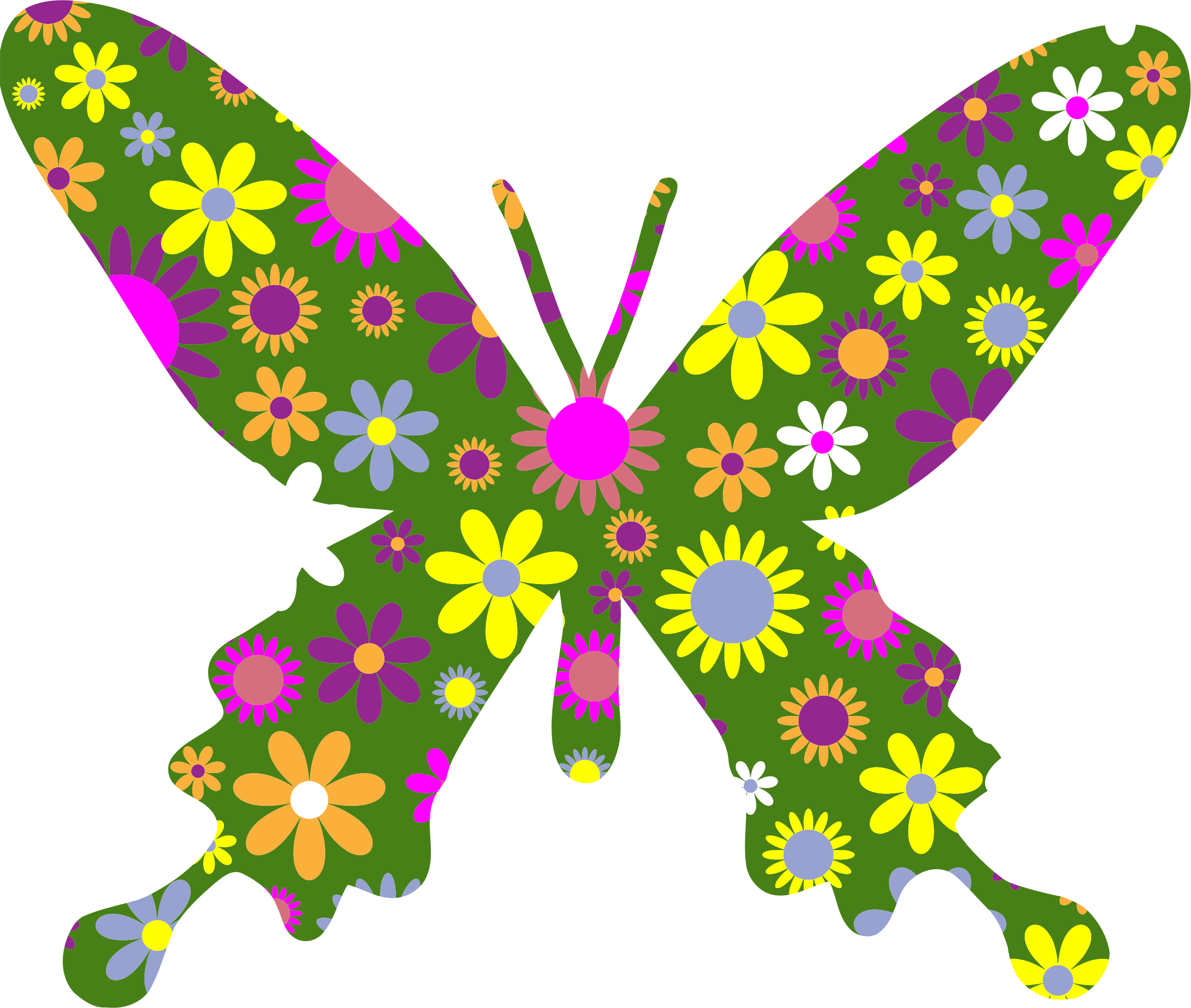 butterflies clipart floral