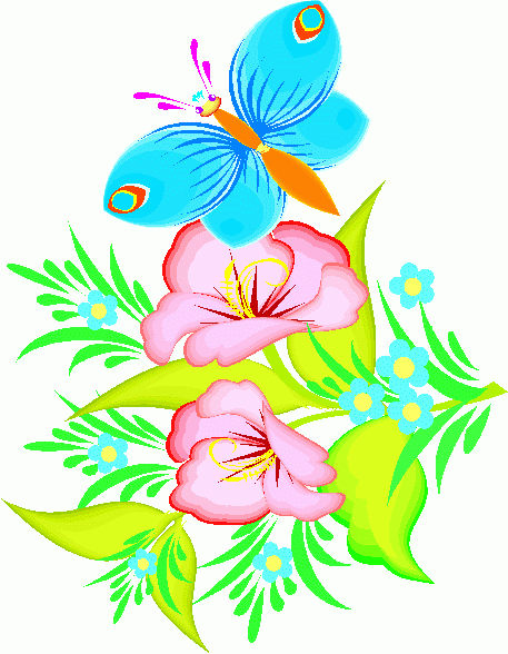 clipart butterfly floral