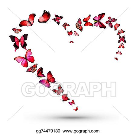 butterflies clipart heart