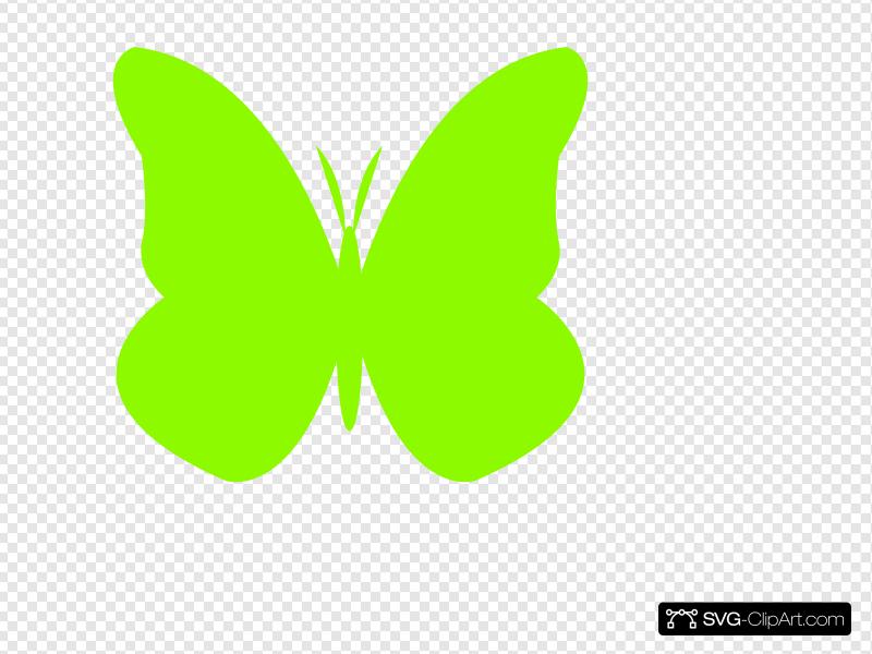 butterflies clipart lime green